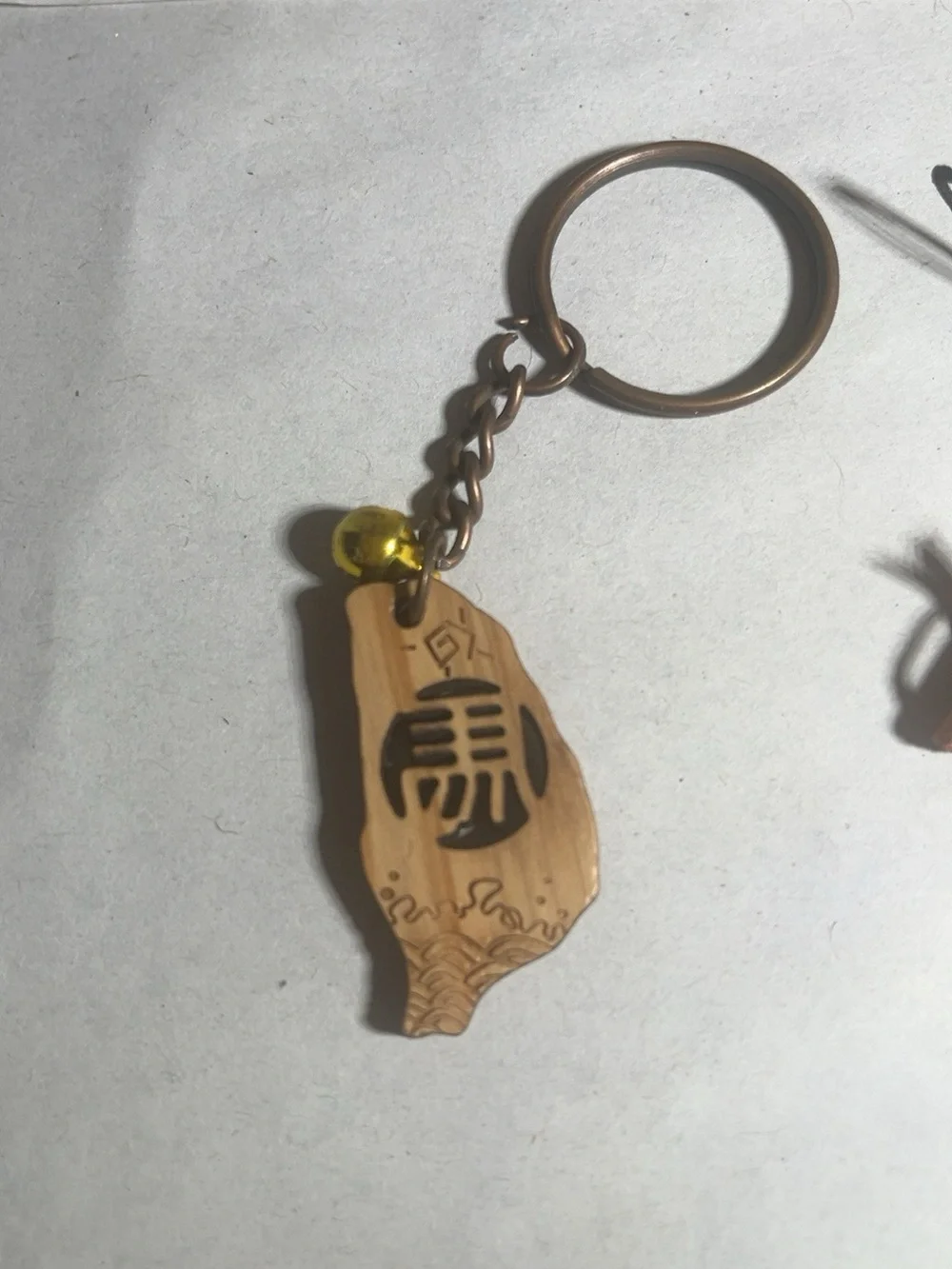 Taiwan Wooden Chinese Zodiac Horse Keychain & Dragon Cell Phone Charm Lot of 2